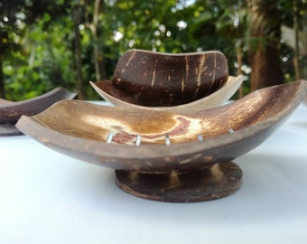 Coconut Soap Dish |  Natural Eco Friendly Soap Dish | Coconut Soap Holder | Soap Dish