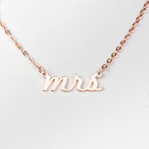 Mrs Necklace Bride to Be Gift Necklace Mrs Jewelry Bridal