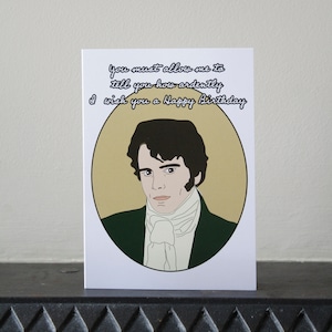 Darcy-verjaardagskaart / Pride and Prejudice-kaart / Jane Austen / klassieke literatuur / literaire quotekaart / BBC Pride and Prejudice