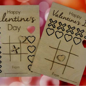 Personalisierte Tic Tac Toe Valentinstag Gruß Geschenkkarten Schule Kita Party Geschenk Trading Card