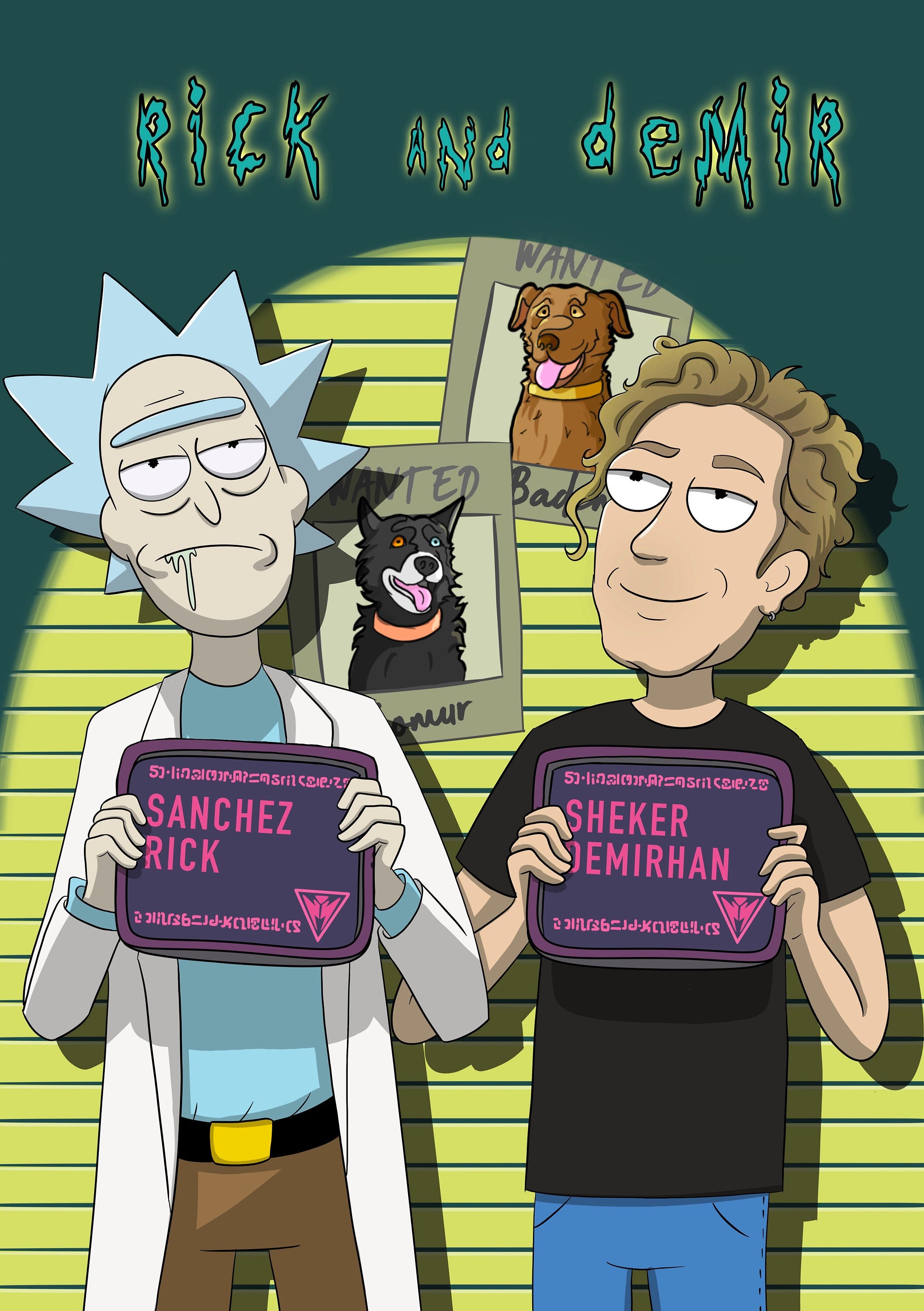 Custom Rick and Morty Portrait | Etsy