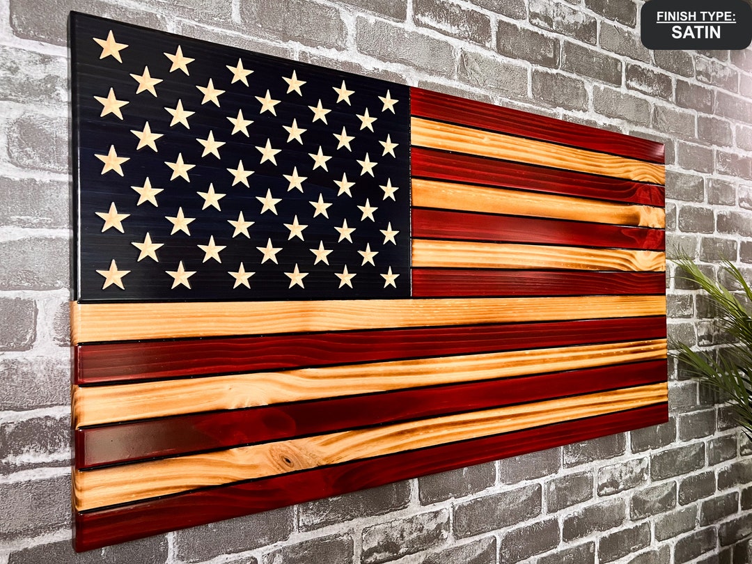 American Wooden Flag, Rustic American Flag, Patriotic, Wall Art Decor ...