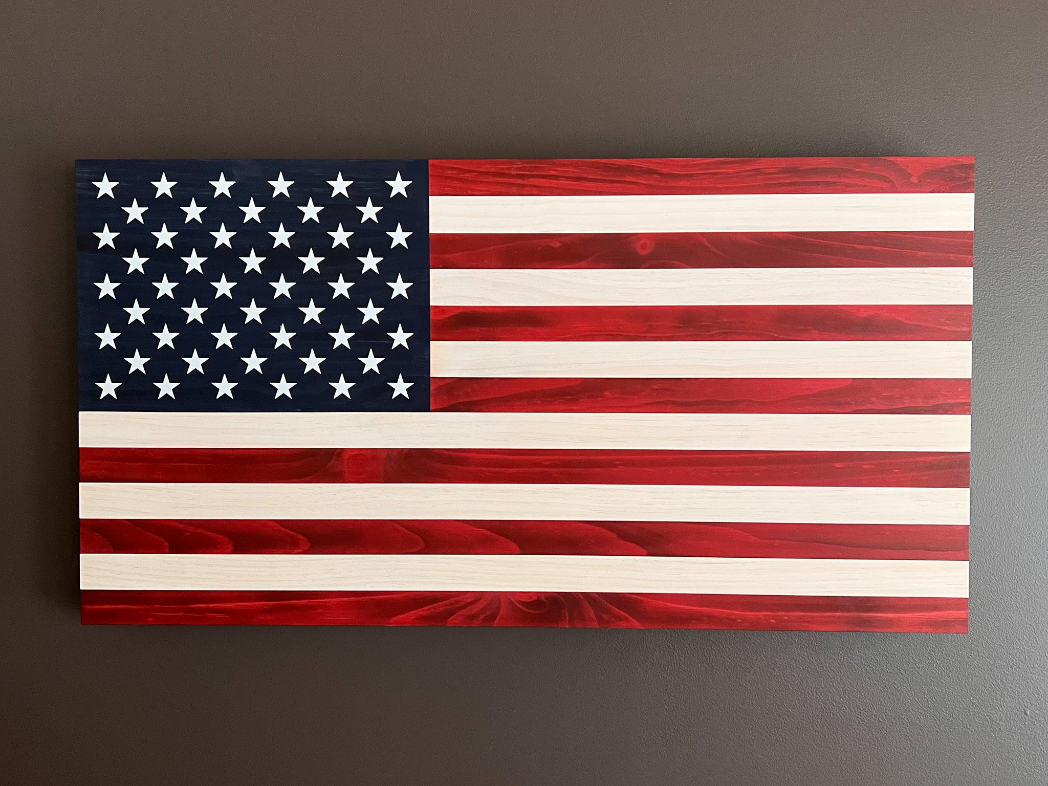 Large 36x19 Old Glory Rustic American Wood Flag - Etsy