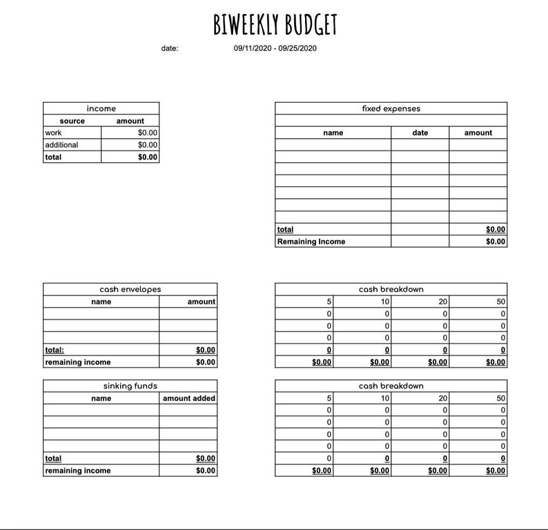 basic personal budget template for mac
