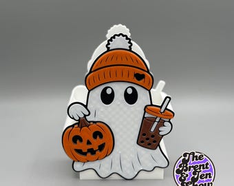 3D Printed Ghost Pen Holder: Spooky Desk Organizer, Eco-Friendly PLA