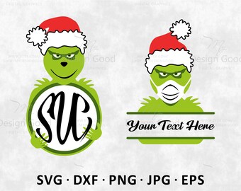 Download Grinch Monogram Svg Etsy