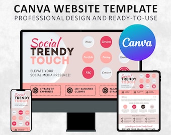 Social Media Manager, Canva Website Template, Professional Design Website SEO Specialist, Sales Website Page, Marketing Agency Page Website
