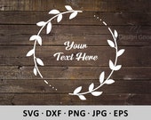Laurel wreath SVG. Laurel frame svg. Wedding monogram svg. Leaves frame. Design, DIY, Shirt. Branch wreath svg. Silhouette, Cut file, Cricut