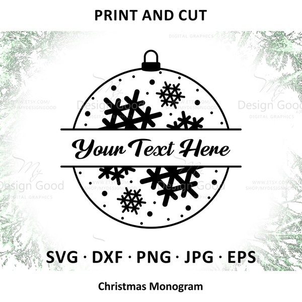 Circle monogram svg. Christmas frame SVG. Christmas Balls svg, Round frame svg. Holiday ornament svg DIY, Shirt. Silhouette Cut file, Cricut