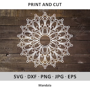 Mandala svg, Floral mandala svg, Mandala decal svg, Mandala wedding svg, Flower mandala svg, Stencil Clipart PNG, Silhouette Cut file Cricut