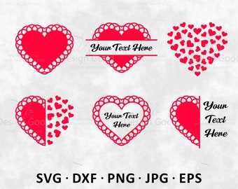 Heart monogram svg, Valentine's Day monogram SVG, Hearts Bundle Clipart. Love Svg. Silhouette one color DIY, Cricut Vintage Cut file eps dxf