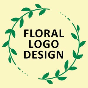 Création de logo floral, création de logo floral personnalisé, logo unique, image de marque, création de logo, logo nature, logo simple, identité de marque RVB CMJN
