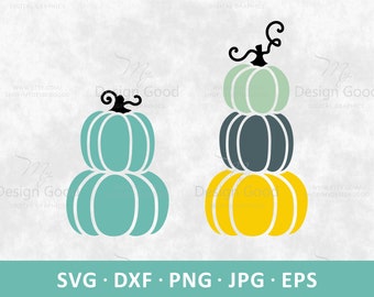 Three Pumpkins SVG, Stacked pumpkins svg. Autumn Holiday Decor, Clipart Pumpkin, Fall Design, eps, Dfx, PNG. Silhouette, Cut file, Cricut