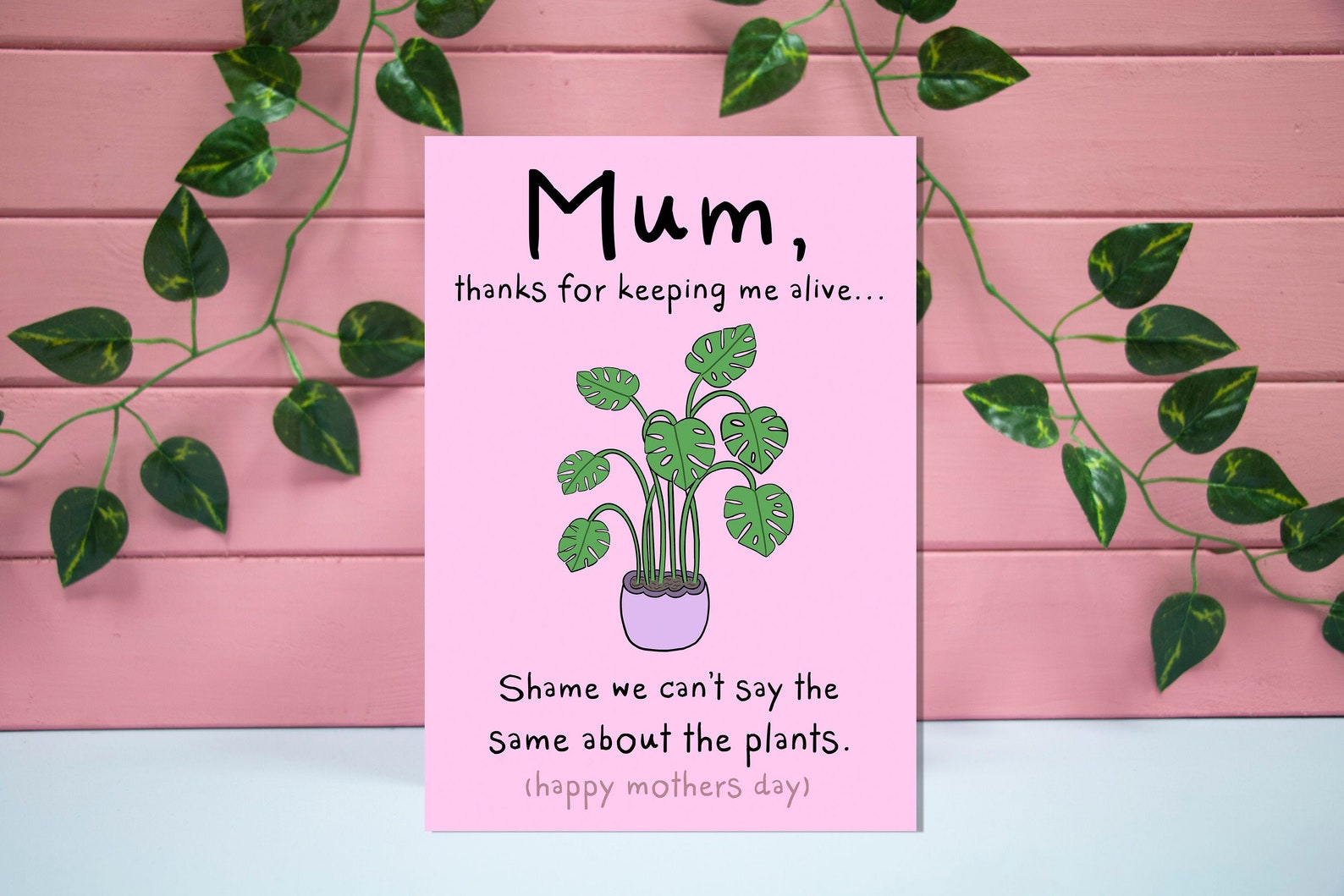 Plant MOTHERS DAY CARD mothers day funny mothers day card Etsy