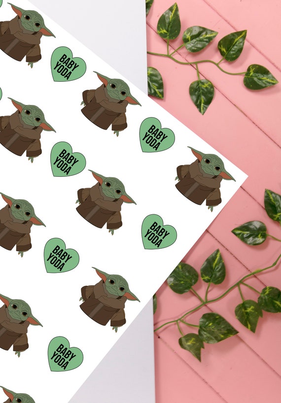 Wrapping Paper BABY YODA Gift Wrap Present Star Wars Etsy