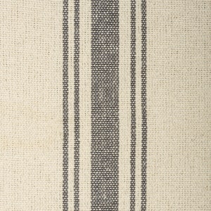 Grain Sack Fabric - Gray Stripe