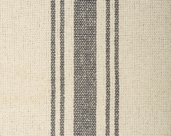 Grain Sack Fabric - Gray Stripe