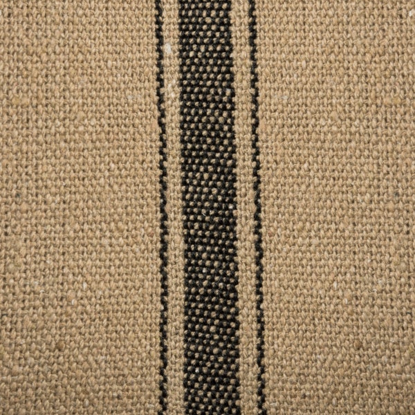 Grain Sack Fabric - Black Stripe