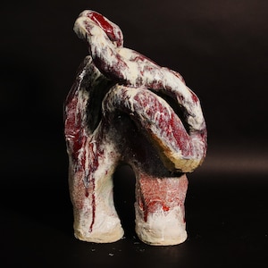 Original Ceramic Sculpture, Modern Art Ceramics, Ceramic Sculpture, Art Decor, Contemporary Art,Sculpture-,,Beast Snakes pit,,