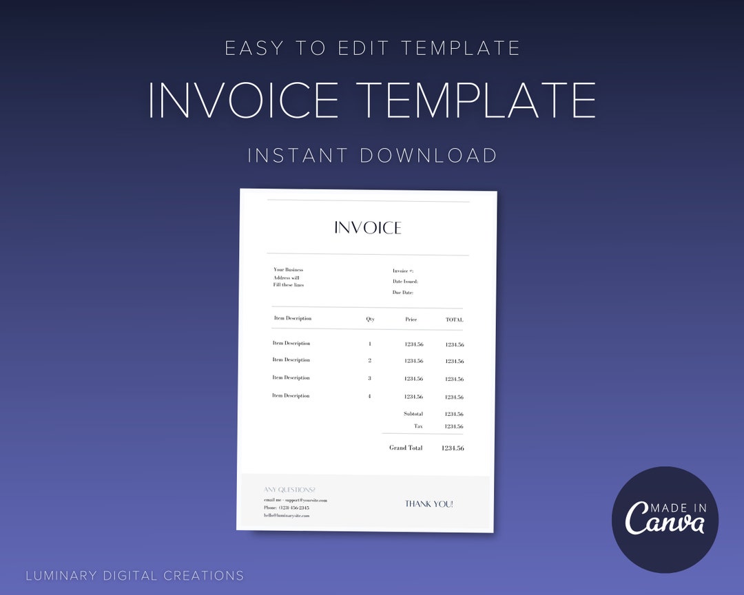 Mastercard Invoice Invoice Template Printable Invoice Coaching Invoice Canva - Etsy 日本