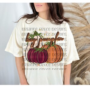Hey pumpkin hand painted glitter preppy dressy digital design download transparent background png dtf sublimation fall autumn pretty