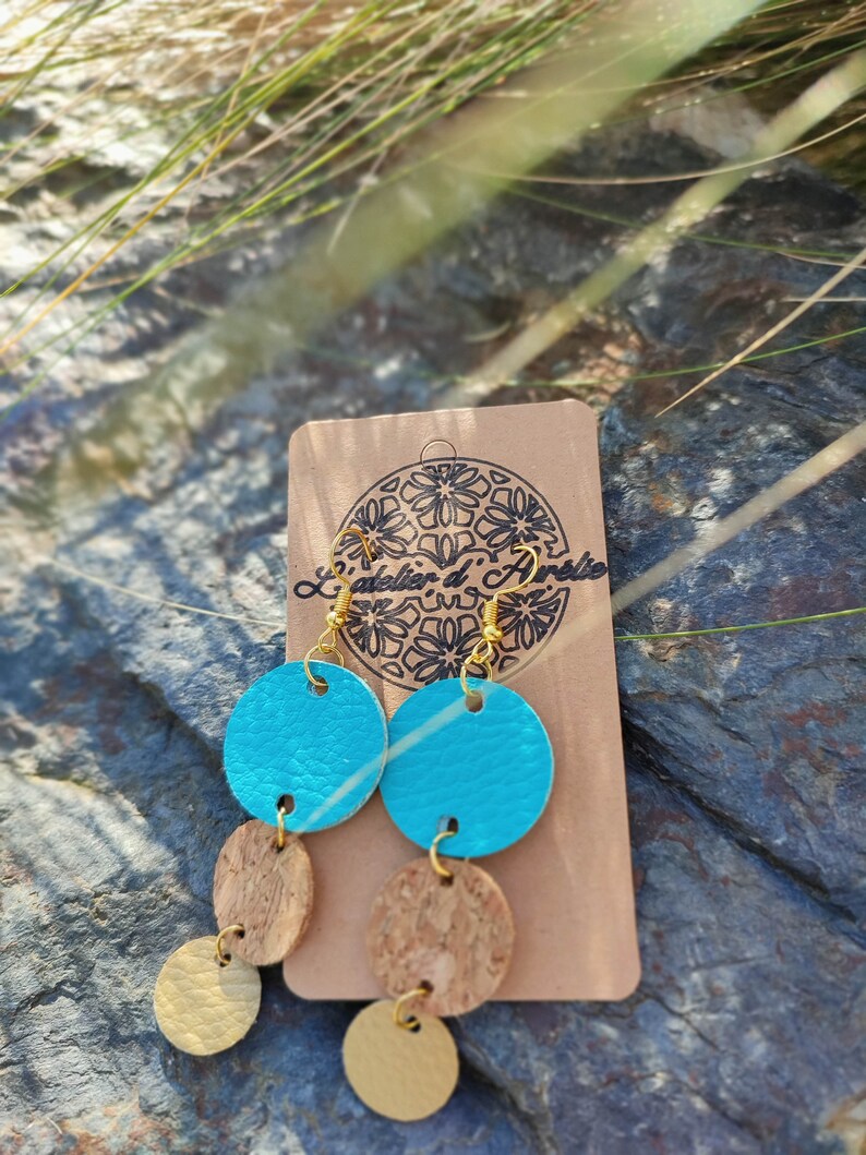 Boucles d'oreilles Bleu