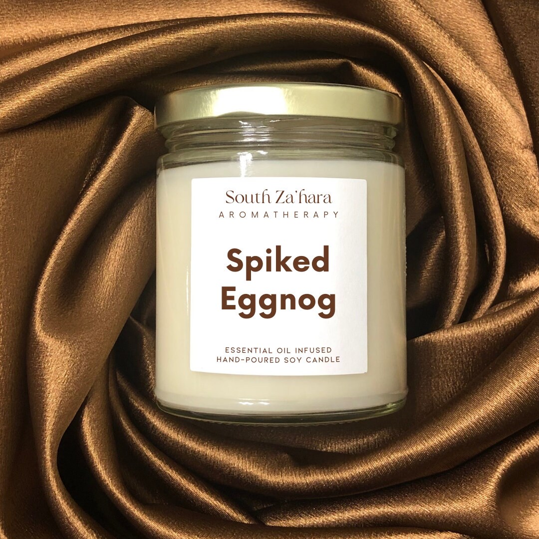 Spiked Eggnog Candle Vanilla Spice Candle Festive Candle Etsy