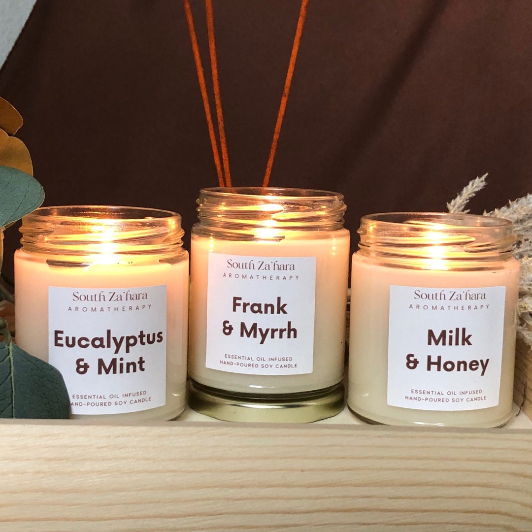 Stress Relieving Aromatherapy Candle Gift Set South Zahara Etsy