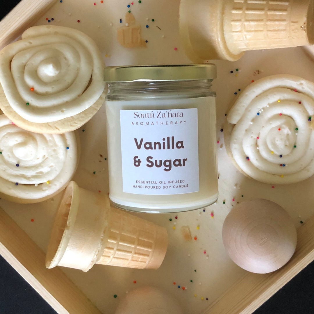 Vanilla and Sugar Scented Candle Vanilla Sugar Cookie Candle Calming
