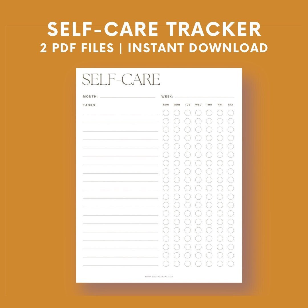 Printable Self Care Tracker Sheet - Etsy UK