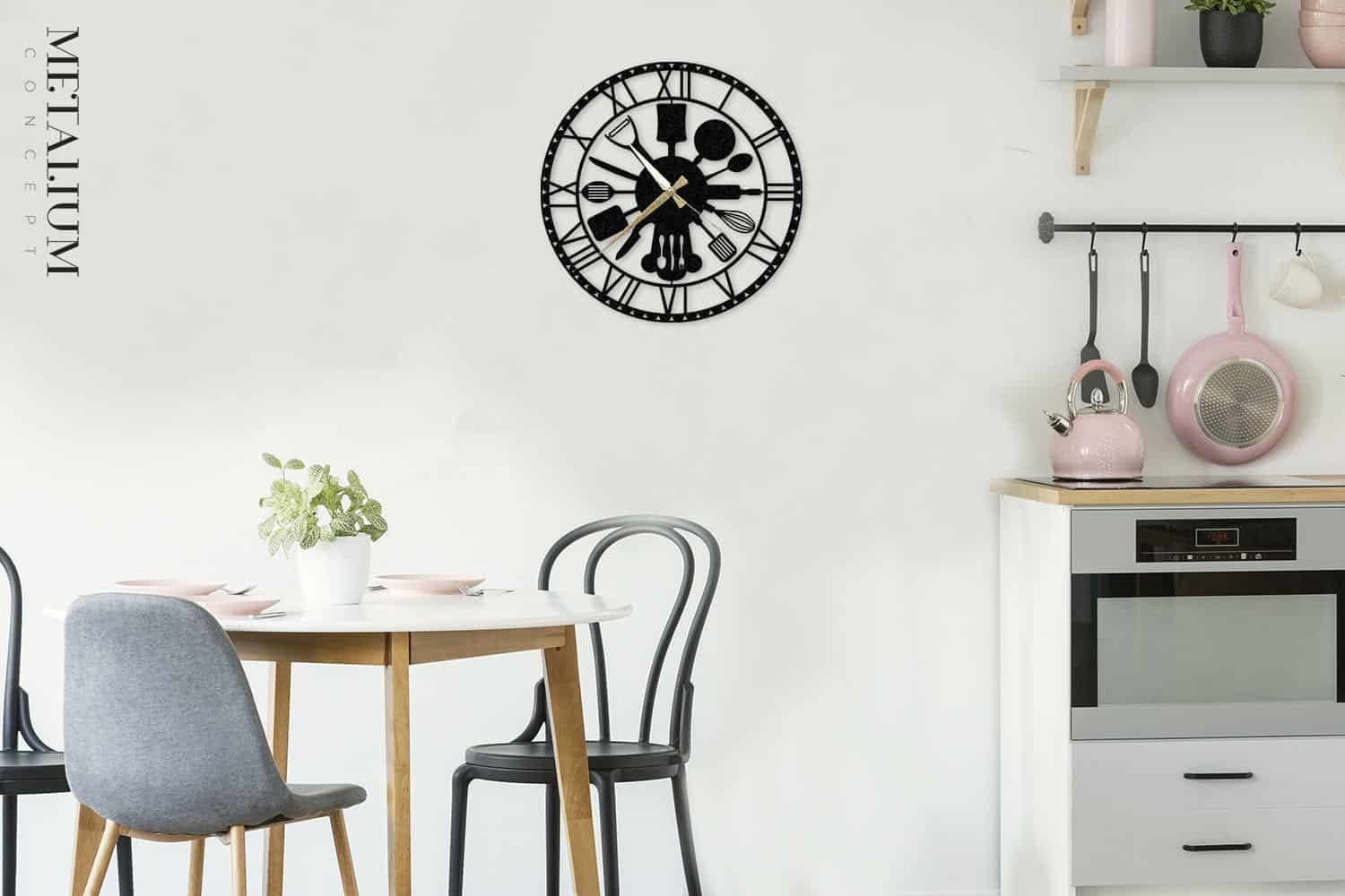 Dekorative Wand Kunst Küche Metall Wanduhr | Etsy