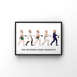 Conor McGregor Art Poster Print - A3 A4 11x14 8x6 - Notorious Conor McGregor UFC Irish Boxing Art