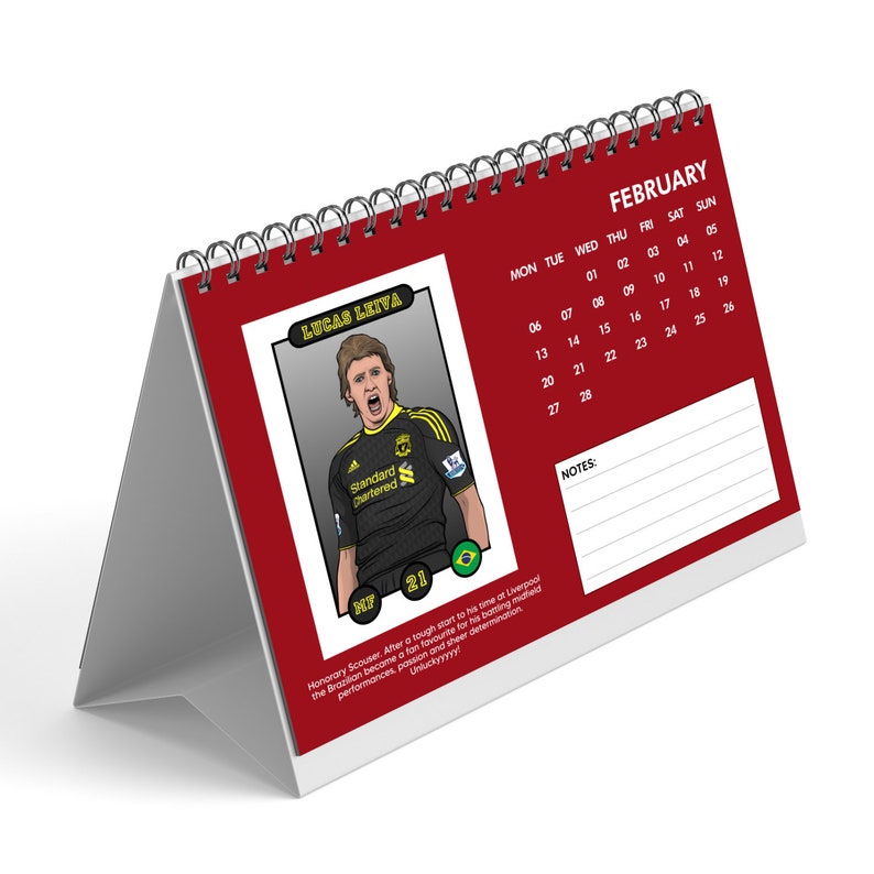 Liverpool 2024 A5 Desk Calendar Secret Santa Christmas Gift for
