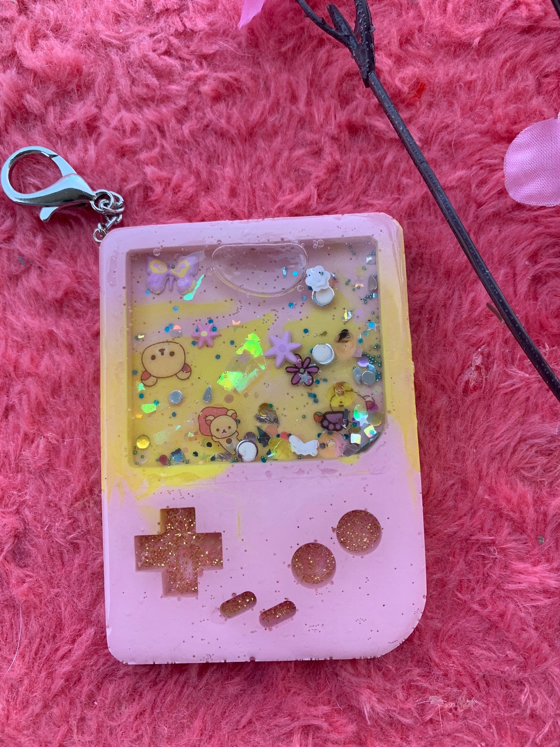 Kawaii game boy shaker keychain Etsy