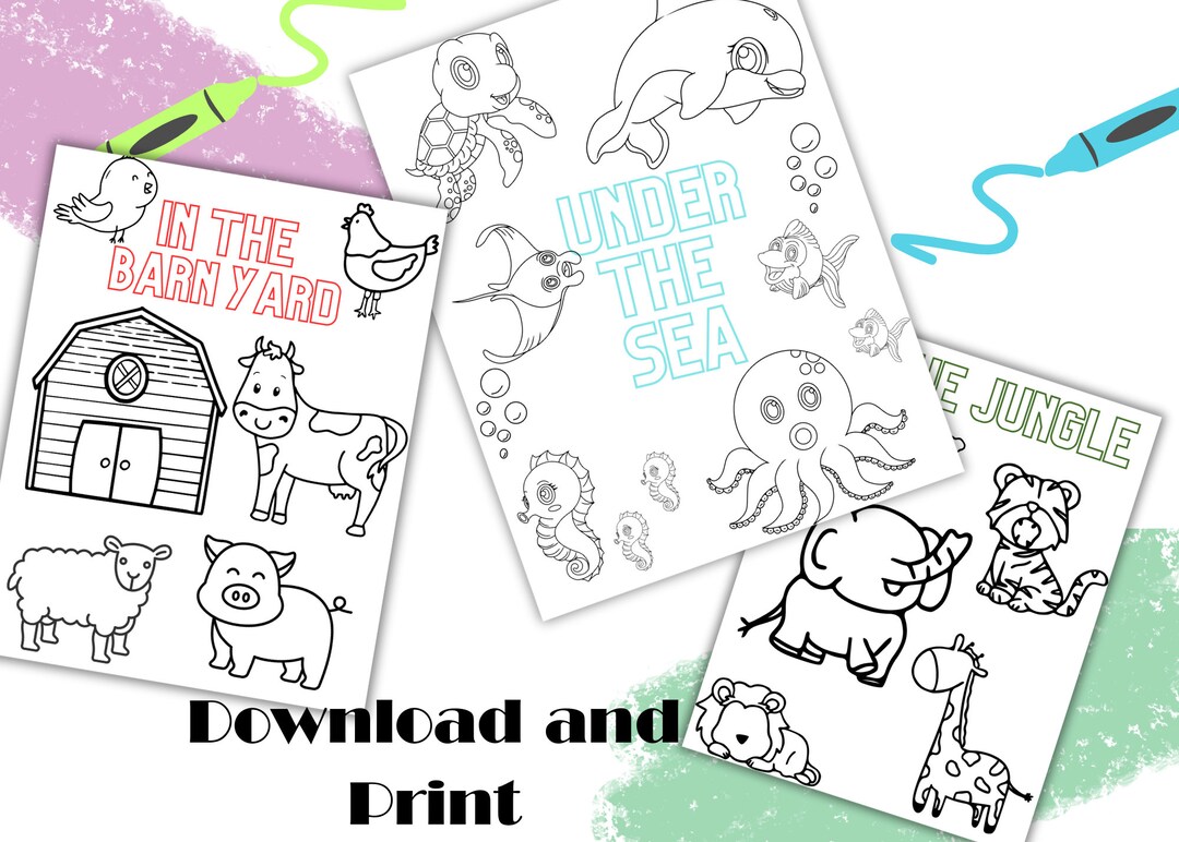 3 Easy Coloring Pages for Kids, Toddlers, Preschoolers Toddlers ...
