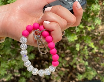 Bracelet Keychain | Bead Keychain Bracelet | Cute Keychain Bracelet | Keychain Gift for Women