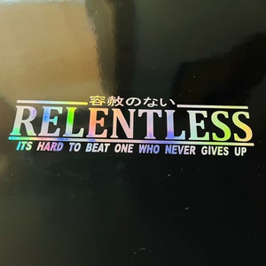 Relentless jdm car decal- window sticker- jdm decal - windshield banner