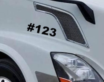 Set of 2 Trucking Numbers- truck number decal- custom number decal- number - custom truck decals