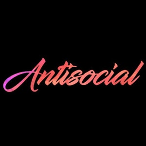 Antisocial Decal Sticker (windshield banner, windows, bumper, jdm, car wrap, custom, social, club, walls)
