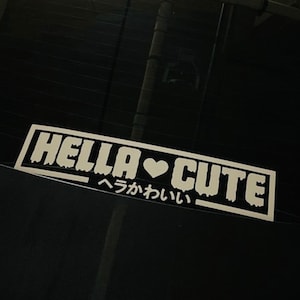 Hella Cute Japanese Jdm Car Decal- bumper sticker- windshield banner- window decal- car sticker
