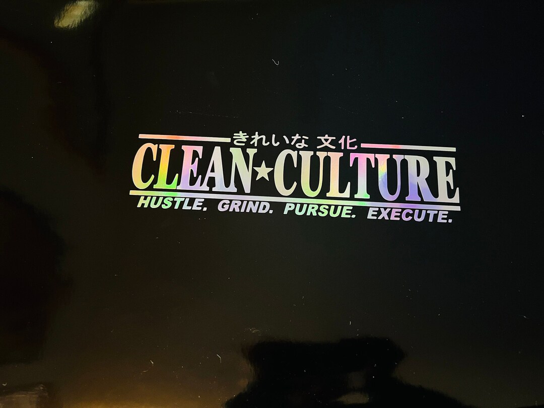 Clean Culture Jdm Car Decal Winshild Banner Window Sticker Etsy