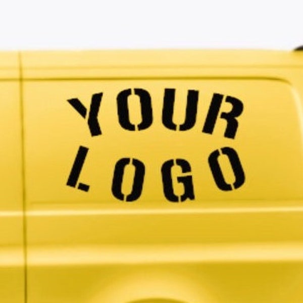 2 custom truck decals- business vehicles stickers - trucks - cars- box trucks- semi- van- custom decals- your logo- business logo- permanent