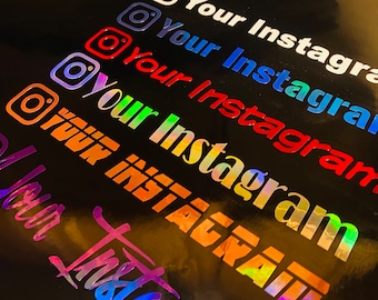 Buy 1 get 1 free! Custom Instagram Decal Sticker (Customize, social media, ads, exposure, stickers, car, jdm, truck, business logo)