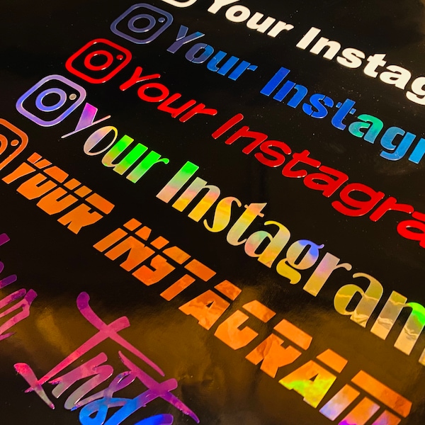 Buy 1 get 1 free! Custom Instagram Decal Sticker (Customize, social media, ads, exposure, stickers, car, jdm, truck, business logo)