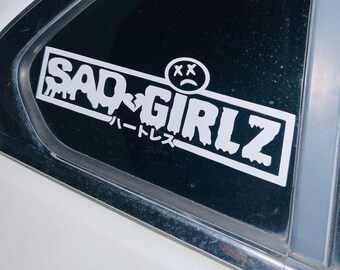 Sadgirlz Heartless Sticker Decal – JDM Car Window Bumper