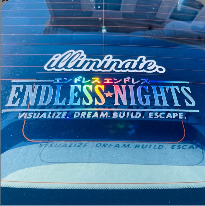 Endless Nights JDM Decal Sticker bumper Sticker Windshield Etsy Ireland