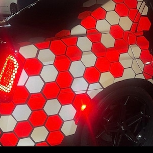 Honeycomb / Hexagon decals - Choose your size, color & quantity! (sad boys. Car graphics.  Car livery sticker.   Honeycomb pack