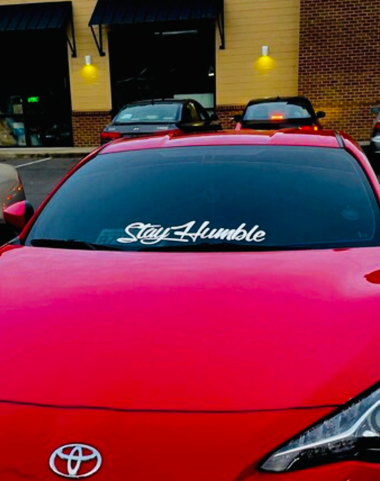 Cool Car Stickers, Stay Humble Letter Graphic Creative Motorcycle