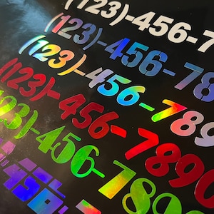 Buy 1 get 1 free -  bogo! Phone Number Decals Sticker (business, logo, window, custom, personalized, advertising, jdm, truck)