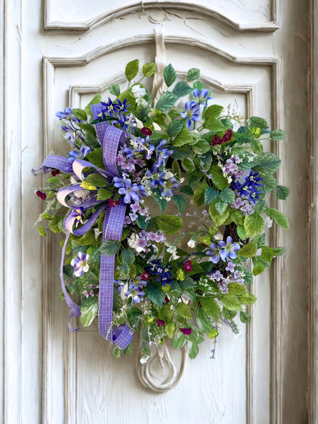 Spring Purple Florals with Jute base